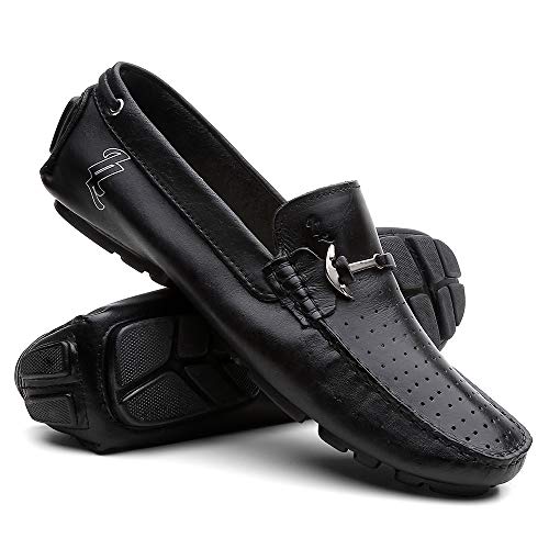 Mocassim Masculino Em Couro Legitimo - Ancora Cor:Preto;Tamanho:40