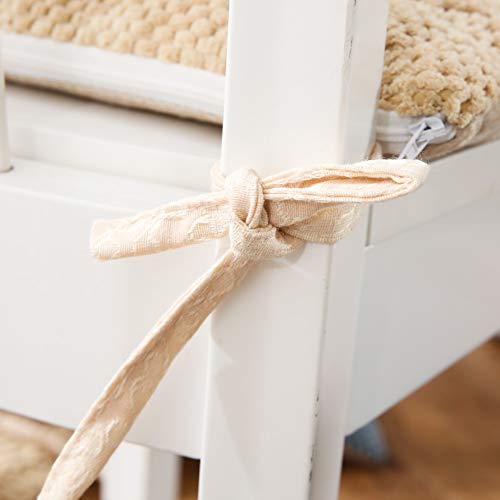 Coussin d'assise anti-dérapant 45x45 pour chaise de cuisine et fauteuil de bureau - 4
