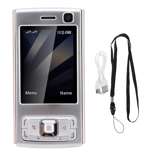 GOWENIC Unlocked Slider Phone, 2G GSM Mobile Phone 2.0 Inch Screen 1000mAh Battery Dual SIM MP3 MP4 Player with Loud Speaker and, for Easy Operation and Portability (Gold)