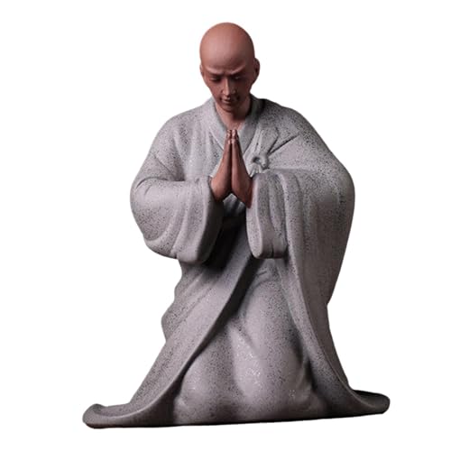 Statue de Moine décorative Modèle E en céramique, cadeau bien-être - 6