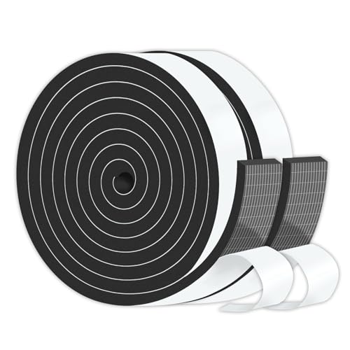 Image of Weather Stripping Door Seal Strip for Doors,3 /4 in x 1 /4 in x 13Ft | Door Insulation for Winter,Insulation Tape Roll for Insulating Door Frame,Window,Air Conditioner,Black