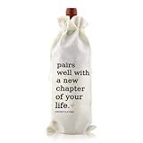 Wine Gift Bag for Women Men New Job Home Gifts for Best Friend Bestie Gilfriend Boyrfriend Valentines Christmas Gifts for Men Women New Chapter of Your Life Wine Bags for Party Favors