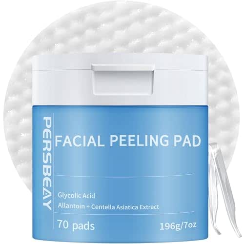 Glycolic Acid Pads, Exfoliating Toner Pads for Facial Radiance, Dual