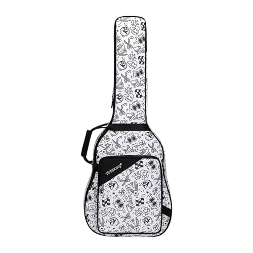 Housse de guitare en toile Oxford noire et finitions renforcées
