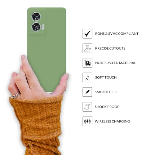 Image of SPRIG Compatible with Moto G96 Premium SilkTone Back Cover Drop Tested Shock Proof Mobile Case for Men, Women, Boys and Girls with Camera Protection (Mint Green)