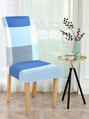 Image of Cortina Dining Chair Slipcover | Protection Chair Cover | Geometric Print, Removable, Washable | Universal Fit Super Soft Stretchy Polyester Spandex | Hotel, Marriage, Wedding | Pack of 6, Multi 11