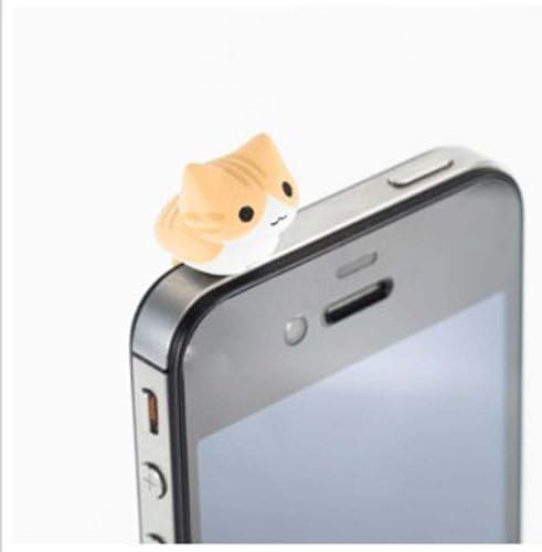 6pcs Cheese Cat 3.5mm Anti Dust Earphone Jack Plug Stopper Cap for Iphone HTC