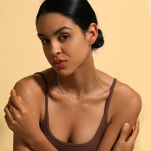 Boho Beaded Choker Necklaces for Women Trendy Gold Chain Necklace Dainty Gold Necklace Cute Rainbow Necklaces for Women4