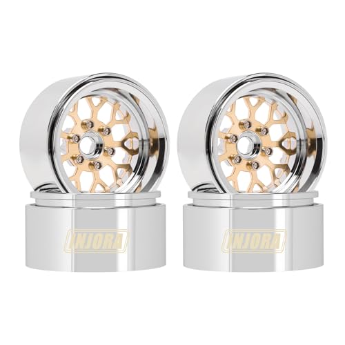 Image of INJORA -9.65mm Offset 1.9" ModuWheel Brass & Aluminum Beadlock Wheels for 1/10 RC Crawlers Upgrade(1904SR)