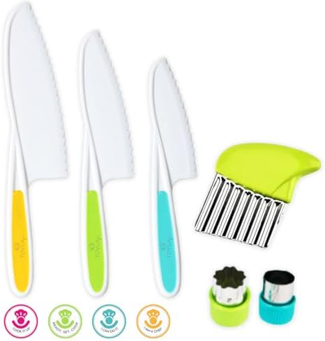 Conjunto de corte infantil | Facas de cozinha Montessori seguras,...
