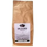 Unleashed Coffee | Harvest Blend | Medium Roast Ground Coffee | Smooth Quick Coffee Maker Brew or Refill for Coffee Pods | Delicious Hot or Cold Brew | Gluten Free | 2 lb Bag