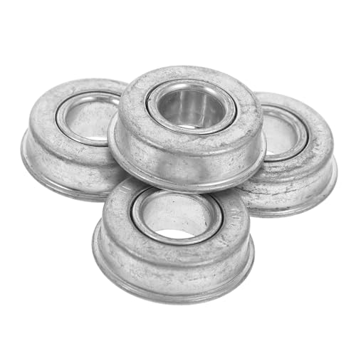 CLISPEED 4stücke Flanschkugellager Aus Stahl Für Rasenmäher Ersatzrad Miniaturkugellager Lager Für Elektrowerkzeuge Rasenmäherteile Gokart-radlager Teile Für Landmaschinen