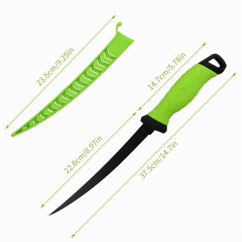 Miniatura 2 de Heavenlife Cuchillo Fileteador Pescado, Cuchillo De Filetear Carne, 8 Pulgadas Cuchillo Deshuesador En Acero Inoxidable, Cuchillos Cocina Con Mango Antideslizante 33,5 Cm X 1,9 Cm