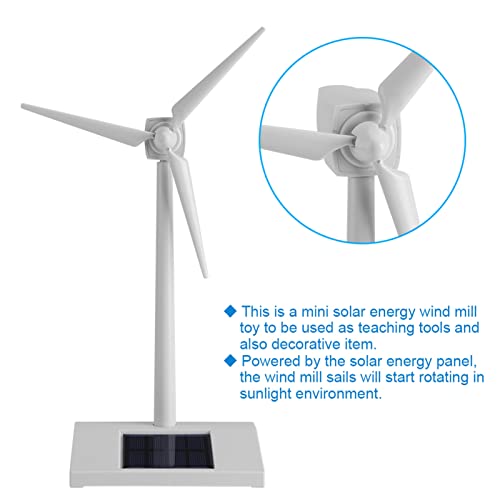 Nikou Mini Solarenergie Windmühle Modell, Miniatur Solarenergie Desktop Windkraftanlage Spielzeug, Solarbetriebene Bildung Wissenschaftliches Lehrmittel für Kinder, Desktop Decor