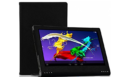 GOOQ PU Business Detachable Leather Case Only for Lenovo Yoga Tablet 2 Pro 1380F 13.3 Inch Tablet with Built-in Support Function (Black)