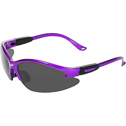 Global Vision Eyewear Cougar PRPL SM Cougar Safety Glasses Smoke Lens, Frame, Purple