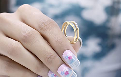 Dazzlingrock Collection Round White Diamond Enhancer Guard Wedding Band for Women (0.25 ctw, Color I-J, Clarity I2-I3) in 10K Solid Gold3