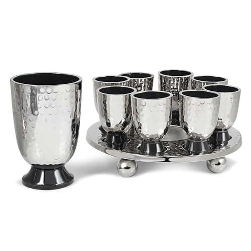 Zion Judaica Ltd FT-024-GY Elegant Display Kiddush Cup Wine Fountain Set thumb #5