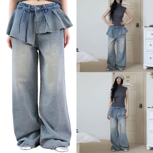 Jambe large et coupe ample pour ce pantalon ample effet jupe asymétrique - 2