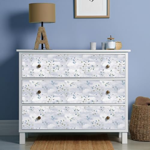 Papier peint autocollant bleu floral 30x300 cm pour décorer une chambre d'enfant