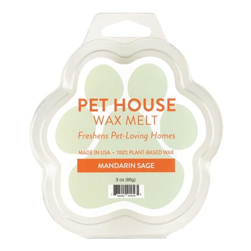 Image of Pet House Mandarin Sage Scented Wax Melts - Natural, Long-Lasting, Plant Based Pet Friendly Soy Wax Melts Pack of 2