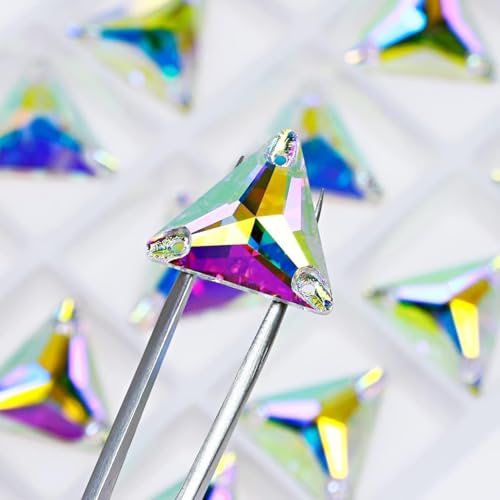 Miniatura 3 de Dongzhou Ab Coser En Pedrería, Espalda Plana Coser En Cristales Con Agujeros Forma De Mezcla De Cristal De Diamantes De Imitación De Cristal Piedras Preciosas Accesorios De Ropa Para Disfraces, Ropa,