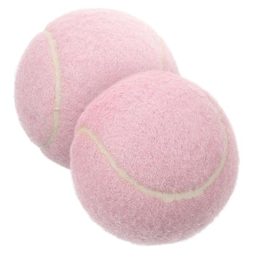 INOOMP 2 Stück Tennisbälle Tennis-Spielbälle Tennis-Übungsbälle Training-Übungsball Für Anfänger Jugendliche Kinder Spieler Rosa