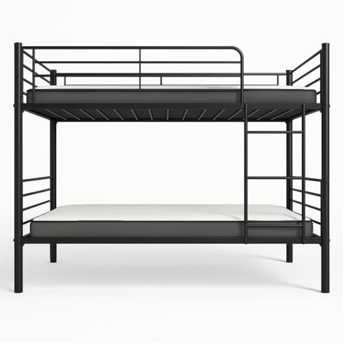 MUEBLIX | Literas Juveniles 90x190 | Estructura de Metal | Literas Juveniles Baratas con Escalera | Litera Doble | Modelo Alberto