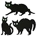 Price comparison product image ASAB 3X Black Cat Silhouette for Garden | Cats Scarer with Marble Eyes | Harmless Bird Deterrent, Fox Repellent, Rodent Repeller | Decorative, Weatherproof, Silent, Ecological