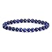 Bracelet de Lapis Lazuli Bracelet en Perles Bracelet en Pierre Naturelle Bracelet Bleu Bracelet en Perles 6mm Bracelet Élastique Bracelet Femme Bracelet Semi Précieuse Cadeau Noel