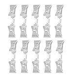 透明POPクリップホルダー 両端クリップ 回転可能 360度表示 価格表示スタンド 9cm 10個 (10)