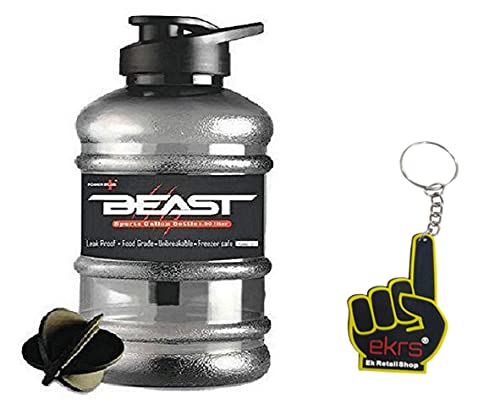 Honeymagic 1.5 L Sports Water/Protein Gallon BPA Free Bottle with Mixer Ball and Strainer (Unbreakable, Freezer Safe)(Black), Plastic, Set of 1 Piece (B07TVD8183) Amazon Price History, Amazon Price Tracker
