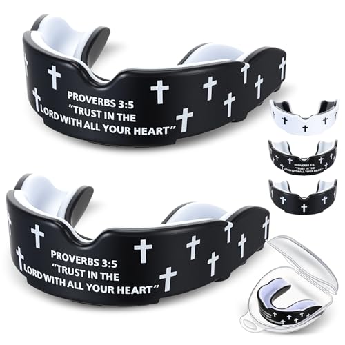Yaomiao 2 Pcs Cross Mouth Guards Christian Teeth Armor Sport