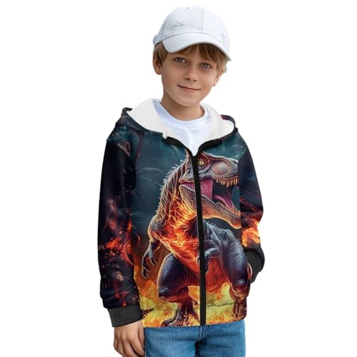 Zip Up Hoodies for Kids Boys 6-16Y Soft Fleece Jackets Long Sleeve Zipper Sweatshirts with Pocket