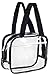 Small Clear Handbag Purse Great for Work, Events, Makeup, Cosmetics Stadium Approved Sturdy Transparent Pocketbook Carry Bag