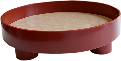 Veemoon 1 estante de cocina tarros de escritorio decoración y rústico redondo productos de café multiusos para mesa entrada condimentos claret