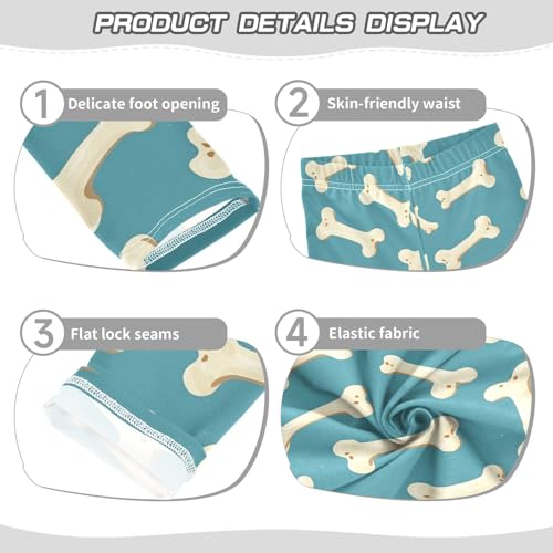 ZZKKO Girls Leggings Pet Bone Toddler Girls Clothes Leggings for Girls Toddler Girls Leggings 3-4T3