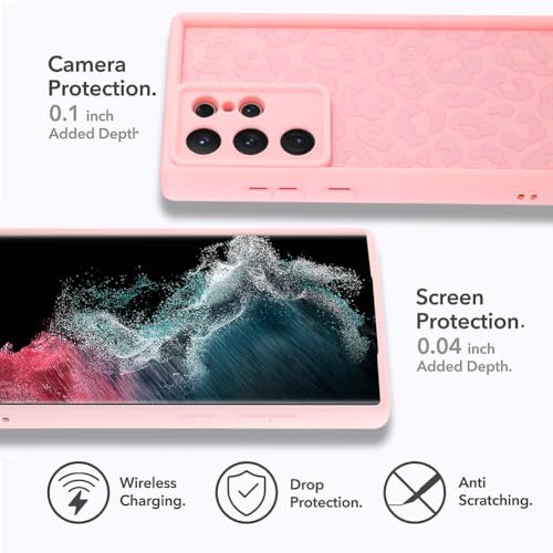 Image of Compatible with Samsung Galaxy S22 Ultra Case, Pink