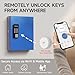 DiDiHere 32 Key Lock Box, Smart Key Cabinet Wall Mount, 4-Ways Unlocking, Key Organizer Security Storage, Key Safe Lockbox Holder for Valets, Hotels, Car, House Keys,, Blue