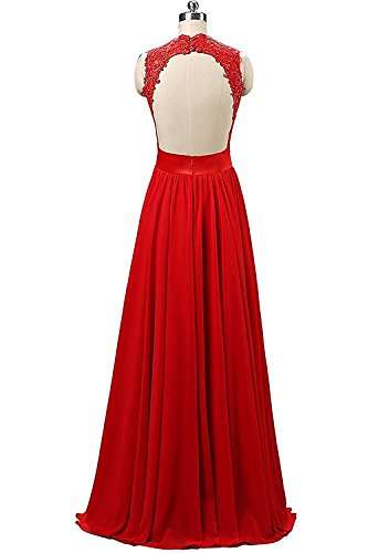 Nina V-Neck Long Chiffon Open Back Bridal Prom Evening Dress Lalic 10 Lilac #TOP1