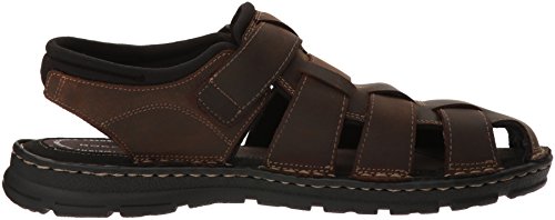 Rockport Men's Darwyn Fishermen Sandal, Brown Ii Leather, 9.5 W Us #TOP5