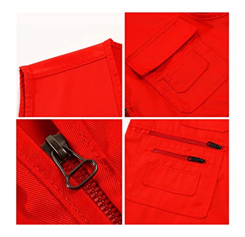 Gilet de pêche homme sans manches bleu veste multi-poches pour travail
