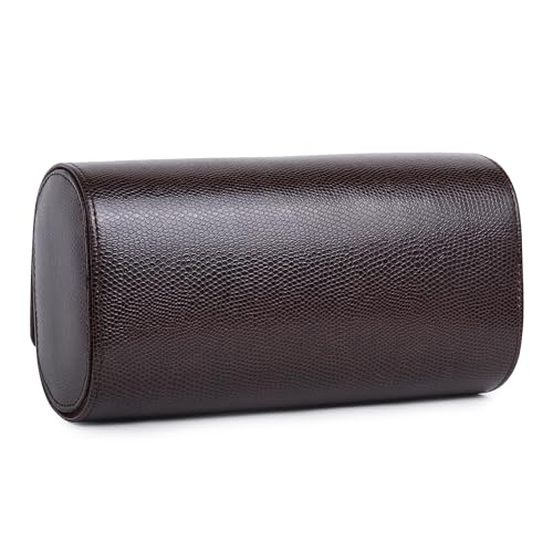 Image of THE CASE PU Leather Premium Smart Watch Case for Men & Women For 3 Slots Watch Roll Organizer (ST-WRC-1013-SN-Brown)
