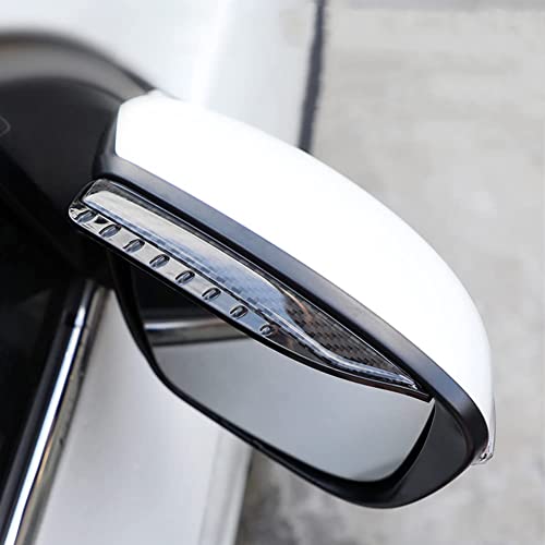 Mioloe Carbon Fibre Rear View Mirror Cover, Universal Mount, Protects from Rain and Snow, Universal Fit, QP-0474, Pack of 2