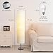 Jomshine Modern Floor Lamp, Dimmable 3 Levels Brightness Paper Tall Lamp Standing Lamps with Lampshade, 55'' Minimalist Floor Lamps for Office, Kids Room, Reading, Home Decor (White)