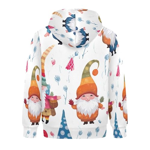 Kids Hoodies Sweaters Christmas Gnome Dwarfs Hooded Sweatshirts with Big Pockets for Boys Girls B04000122