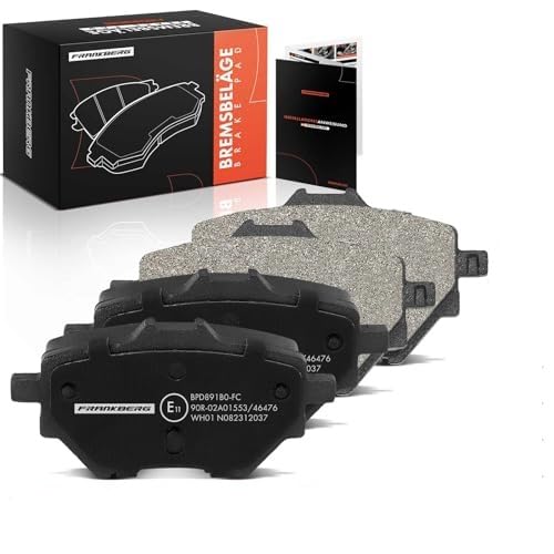 Frankberg Brake Pad Set incl. 4x Pads Rear Compatible with Corsa F P2JO 208 II UB UJ UP UW Mokka 3008 SUV M4 MC MJ MR Berlingo EC ER Replace# 1617535380