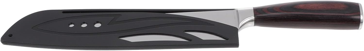 Luxshiny Multipurpose Japanese Chef's Cutter with Wooden Handle and Anti-skid Grip, Sturdy Steel Blade for Home and Restaurant Kitchen Supplies, for Professionals and Amateurs