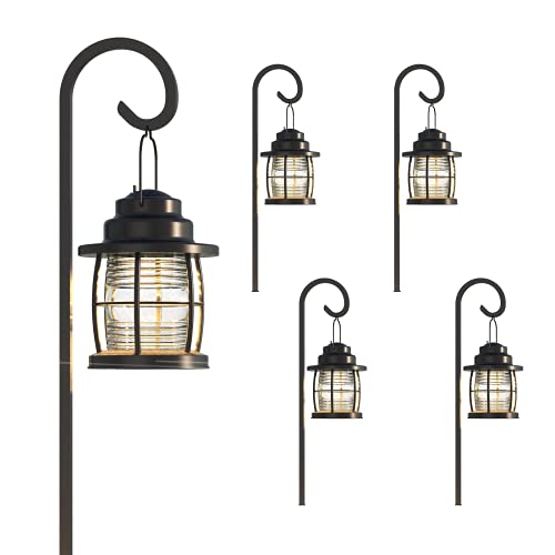 GOODSMANN Landscape Lighting Low Voltage Path Light 1.1 Watt LED Floodlight with Connector and Metal Stake for Outdoor Lighting Driveway, Yard, Lawn, Garden (4 Pack) 9920-4110-04