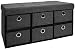 Produktbild DuneDesign Faltbare Sitzbank 76x38x38cm inkl. 6 Schubladen Sitztruhe 80L Polsterbank Ottomane Leinen Dunkelgrau